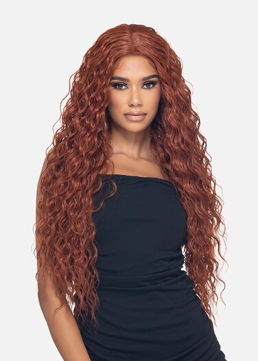 Vivica A. Fox WNB-4, HUMAN HAIR BLEND, Lace Front Wig, Color 1B, Off Black