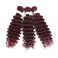 REMY HAIR Human Hair Bundles Red Deep Wave Bundles Colored #99j Burgundy Deep Weave One Bundle 14 Inch Brazilian Virgin Human Hair Extensions for Black Women