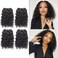 12A Curly Bundles Human Hair 4 Short Bundles 8 8 8 8 Inch 100% Unprocessed Brazilian Virgin Hair Extensions for Black Women Natural Color