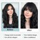 Clip in Bangs 100% Real Human Hair Extensions Fake Bangs Hair Clip on Bangs for Women Wispy Bangs Fringe With Temples Hairpieces Air Bangs 1B# For Daily Wear