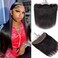 13x4 Lace Frontal Closure Straight Human Hair Ear to Ear HD Lace Frontal Closure Free Part Brazilian Straight Hair Extensions 150% Density Lace Frontal Human Hair Pre Plucked with Baby Hair 14 Inch