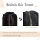Elodia Hair Toppers for Women Real Human Hair Topper No Bangs 150% Density Hairpiece for Women with Thinning Hair Cover Grey Hair Hair Loss 10 inch Natural Black