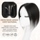 Human Hair Toppers for Women Real Human Hair Toppers Hair Pieces for Women 10 Inch Upgrade Swiss Base Hair Toppers for Women with Thinning Hair-Medium Auburn Brown