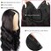 V Part Wig Human Hair Body Wave Wigs Brazilian Virgin Human Hair wigs for Black Women Glueless Clip In Half Wig V Shape Wigs Upgrade U Part Wigs 150% Density Natural Color 24inch