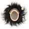 Hair System Toupee for Men with 100% Human Hair, Mono Lace with Soft Skin Toupee Mens Wig Base Size 6 * 9 Inch, Hair Pieces Replacement Color #1B Off Black