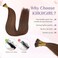Virgin I Tip Hair Extensions Human Hair #4 Chocolate Brown Real Itip Human Hair Extensions 18Inch Pre Bonded I Tips Human Hair Extensions Invisible Caramel Light Blonde 30G/Pack