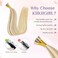Virgin Remy I Tip Hair Extensions Human Hair Blonde Real Itip Human Hair Extensions 22Inch I Tips Human Hair Extensions Invisible For Women 30G/Pack