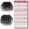 Afro Kinly Curly Bangs Clip in Hair Extensions Natural Fake Fringe Bangs Short Curly Human Hair Bangs Clip on Hair Piece Jerry Curly Fringe Hair Black Color
