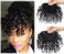 Afro Kinly Curly Bangs Clip in Hair Extensions Natural Fake Fringe Bangs Short Curly Human Hair Bangs Clip on Hair Piece Jerry Curly Fringe Hair Black Color