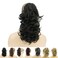 IMISSU Messy Curly Hair Short Claw Ponytail Hair Extensions Pony Tail Clip in Hairpieces (Black)