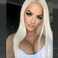 Platinum Blonde Lace Front Wig for Women Long Silky Straight Wigs Pre-Plucked Hairline Glueless Syntehtic Heat Resistant Fiber Hair Replacement Wigs Festival Cosplay Daily Drag Queen Wig 24Inch
