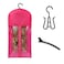 Hair Extension Holder Wig Bag with Hanger Wig Storage Portable Wig Bags Storage Style Hair Travel Hair Extensions Bag for Multiple Wigs Hair Extensions, Wigs &amp; Accessories (rose red)
