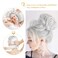 Hair Bun Extensions, Hairpiece Hair Rubber Scrunchies Curly Messy Bun Wavy Curly Donut Hair Chignons Bridal Hairstyle Voluminous Wavy Messy Bun Updo Hair Pieces with Hair Rope and Hairpin, 33g, Grey