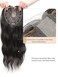 PANEWAY Hair Toppers For Women 20inch Long Wavy Curly Hair Topper Darkest Brown Clip In Synthetic Wiglets Hair Pieces For Women