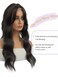 PANEWAY Hair Toppers For Women 20inch Long Wavy Curly Hair Topper Darkest Brown Clip In Synthetic Wiglets Hair Pieces For Women
