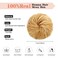 Flufymooz Messy Bun Hair Piece, 100% Real Human Hair Tousled Updo Extension Natural Curly Messy Bun with Elastic Band Hair Bun Hair Piece Ponytail Extensions for Women?Blonde with Highlights?