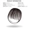 Clip in Bangs Remy Human Hair Extensions Front Fringe French Bangs with Temples Hairpiece Dark Brown