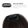 Clip in Bangs Remy Human Hair Extensions Front Fringe French Bangs with Temples Hairpiece Dark Brown