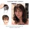 Clip in Bangs Remy Human Hair Extensions Front Fringe French Bangs with Temples Hairpiece Dark Brown