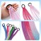 17 Inch Colored Hair Extensions for Kids,Girls Rubber Bands Hair Extensions for Kids, 6 Pieces Braided Ponytail Extension, Crazy Hair Day Accessories (A hair ring with 8 braids)