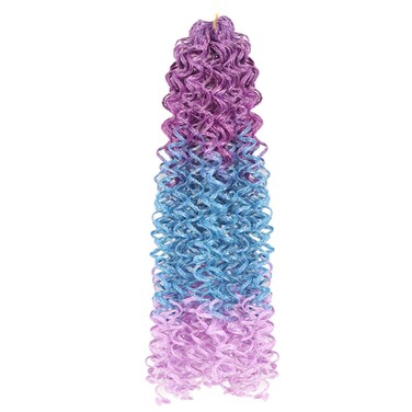 8 Packs of 55-Inch Wavy Small Box Braids Crochet Hair - Knots, Curls, and Waves with ZiZi Braids - Synthetic Hand Crochet Extensions - 28 Strands/Pack - Ideal for Black Women(Purple/blue/pink)