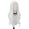 FREE BEAUTY Long White Wavy Wig for Women Middle Part Curly Wavy Wig Natural Looking Synthetic Heat Resistant Fiber Wig for Daily Party Use 26 Inch