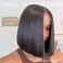 Wear and Go Glueless Bob Wig Human Hair Short Bob Wigs for Black Women Pre Plucked Pre Cut 4x4 Transparent Lace Front 12 Inch Human Hair Straight 150 Density