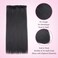 12 Inch Kinky Straight Clip in Hair Extensions, Synthetic 7 PCs Seamless Yaki Clip ins Hair Extension for Black Women
