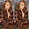 32 Inch Chocolate Brown Human Hair Wigs 13x4 Lace Frontal Body Wave Human Hair Wigs HD Lace Front 180 Density Brazilian Pre Plucked Lace Front Human Hair Wigs for Women #4 Color Brown Glueless Wig