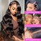 GABRIELLE 26 Inch Body Wave Lace Front Wigs Human Hair 13x4 HD Lace Frontal Wigs Body Wave Human Hair 180 Density Pre Plucked Brazilian Virgin Human Hair Wigs for Women Glueless Wigs Human Hair