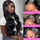 GABRIELLE 26 Inch Body Wave Lace Front Wigs Human Hair 13x4 HD Lace Frontal Wigs Body Wave Human Hair 180 Density Pre Plucked Brazilian Virgin Human Hair Wigs for Women Glueless Wigs Human Hair