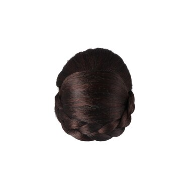 Pokinge Braided Hair Bun Hair Piece Synthetic Scrunchie Hair Chignon Bun Donut Updo Braided Hairpieces Clip in Hair for Party Wedding Cosplay Extensions