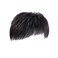 Leadigol Men Hair Tropper,Hair Pieces Short Wig,Black Short Wig Breathable Invisible Daily Straight Bangs Clip-On Hair Extensions Fluffy High Hair Line False Nightclub Bar Wig Hairpiece