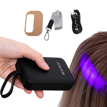 Light Hair Extensions Kit, 405nm Light Hair Extension Machine, Portable Fast Curing Hair Extension Glue V Light Wig Extension LED Lamp for Home Salon, Fast Curing Wig