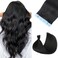 Tape in Hair Extenions Real Human Hair #1 Jet Black Hair Extensions Tape in Straight Seamless Skin Weft Tape Hair Extensions 50g 20Pcs