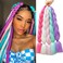Colorful Jumbo Braiding Hair Pre Stretched Glow in the Dark Hair 24inch 5Pcs Luminous Colored Braiding Hair