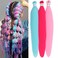 Colorful Braiding Hair Pre Stretched 26inch 3Pack Colored Hair Extensions for Braids Hot Water Setting Knotless Braiding Hair Prestretched