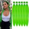 Lime Green Braiding Hair Pre Stretched Box Braids Extensions 6Pack 26inch Hot Water Setting Neon Green Braiding Hair Prestretched