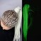 White Braiding Hair Jumbo Braids Extensions Pre Stretched Braiding Hair 24inch 3Pcs Glow in the Dark Hair