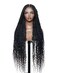 Human Hair Boho Curls Box Braided Wigs 36" Real Swiss HD Full Lace Lightweight High Density Knotless Tangle-free Boho Box Braided Wig - Extra Full 100 Strands Black Wig