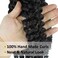 Jamaican Bounce Curly Crochet Hair 10 Inch 6 Packs Wand Curl Crochet Hair Braids Short Curly Braiding Hair Extensions For Black Women(10inch, 1b)