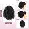 10&rdquo; Short Drawstring Ponytail for Black Women Afro Kinky Curly Ponytail Extension Deep Curly Synthetic Human Hair Blended Hair Pieces for African American Women (Black)