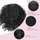12 Inch Short Drawstring Ponytail for Black Women Afro Kinky Curly Ponytail Extension Deep Curly Human Hair Blended Hair Pieces for African American Women (Black)
