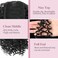 12 Inch Short Drawstring Ponytail for Black Women Afro Kinky Curly Ponytail Extension Deep Curly Human Hair Blended Hair Pieces for African American Women (Black)