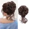 KETHBE Messy Bun Hair Piece Tousled Updo Hair Buns Extension Elastic Hair Band Hair Pieces Curly Hair Bun Scrunchie For Women (Dark Brown)