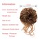 Messy Bun Hair Piece Tousled Updo Hair Buns Extension Elastic Hair Band Hair Pieces Curly Hair Bun Scrunchie For Women (Dark Brown Mix Golden Brown)