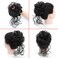 KETHBE Messy Bun Hair Piece Tousled Updo Hair Buns Extension Elastic Hair Band Hair Pieces Curly Hair Bun Scrunchie For Women (Black)
