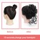 KETHBE Messy Bun Hair Piece Tousled Updo Hair Buns Extension Elastic Hair Band Hair Pieces Curly Hair Bun Scrunchie For Women (Black)