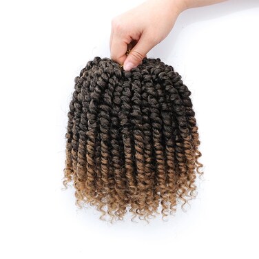 Passion Twist Crochet Hair 6Inch Passion Twist Hair 8 Packs Pre-Twisted Passion Twist Crochet Hair for Black Women Soft Passion Twist Curly Crochet Hair 6"(Pack of 8) T27