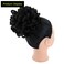 Loc Petal Bun Dreadlock Drawstring Ponytail Curly Faux Locs Braided Ponytail Clip in Chignon Scrunchies Hairpiece for Black Women Girls(Black)